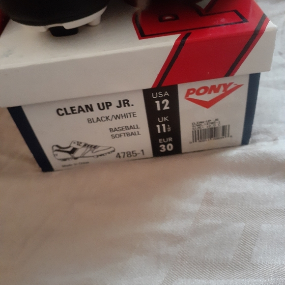 NIB Kids Pony Cleats Sport Shoes SIZE 12 - Picture 12 of 13